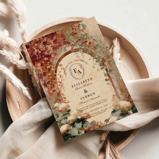 Elegant Rustic Fall Wedding Inbjudningar (Skapare uppladdad)