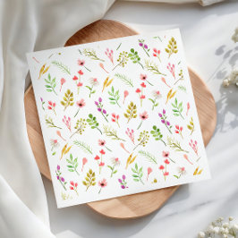 Elegant Rustic Floral Garden Baby Shower Pappersservett