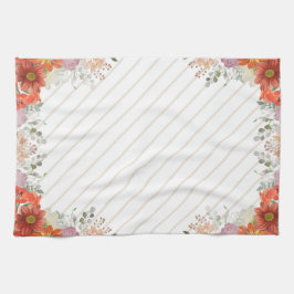 Elegant rustic floral kitchen kökshandduk