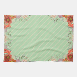 Elegant rustic floral kitchen kökshandduk