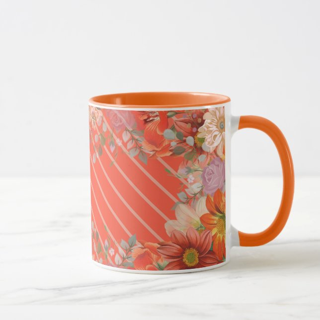 Elegant rustic floral mugg (Höger)