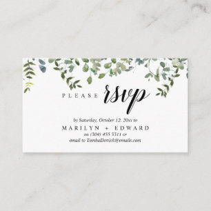 Elegant Rustic Greenery, påminnelse om OSA Tilläggskort