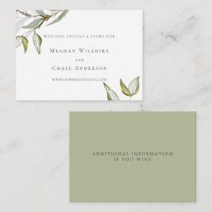 Elegant Rustic Greenery Tilläggskort