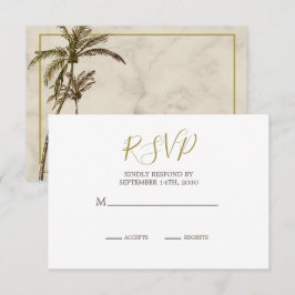 Elegant Rustic Handflatan Träd Chic Bröllop OSA Kort