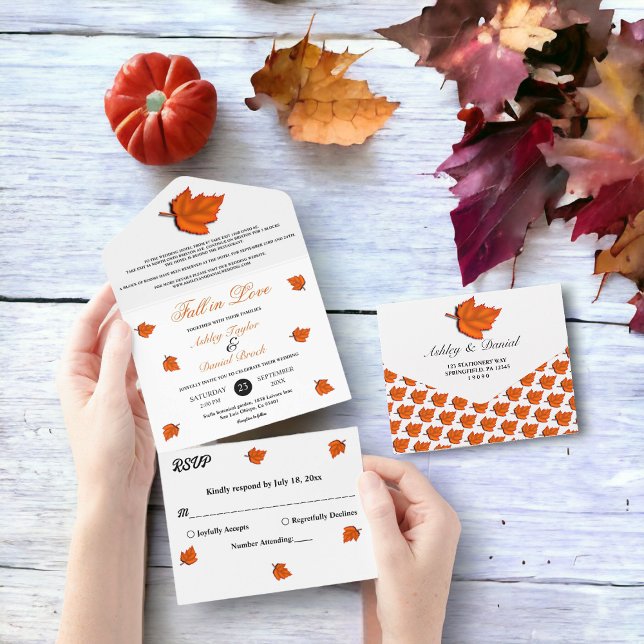 Elegant Rustic Höst löv Chic Fall Wedding (Skapare uppladdad)