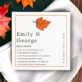 Elegant Rustic Höst löv Chic Fall Wedding Pappersservett