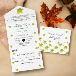 Elegant Rustic Höst löv hösten Blommigt Bröllop