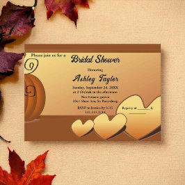 Elegant Rustic Höst löv Pumpkin-Möhippa Inbjudningar