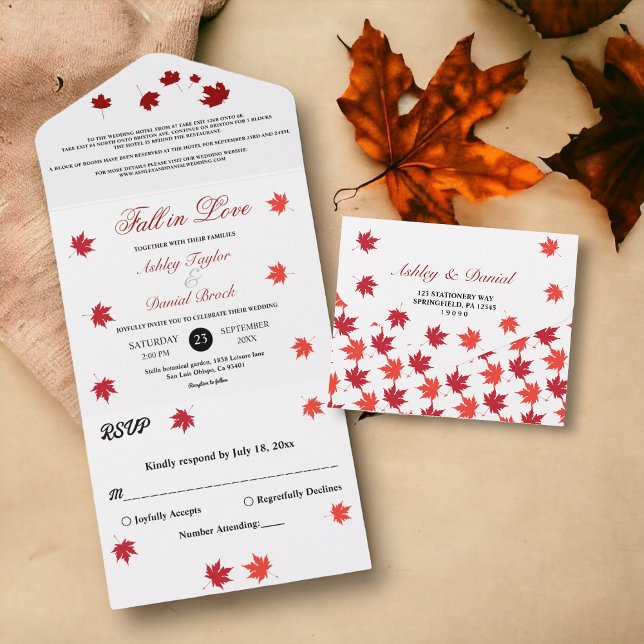 Elegant Rustic Höst löv Romantic Fall Wedding (Skapare uppladdad)