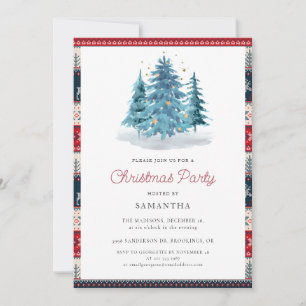 Elegant Rustic jul Party Inbjudningar