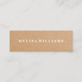 Elegant Rustic Kraft Mini Visitkort
