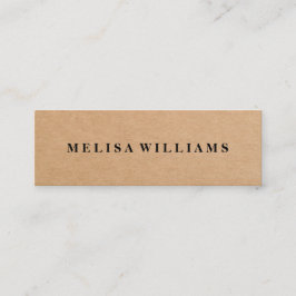 Elegant Rustic Kraft Mini Visitkort