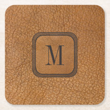 Elegant Rustic Land Vintage Leather Monogram