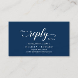 Elegant Rustic, marinblått, OSA-svar, svar Tilläggskort
