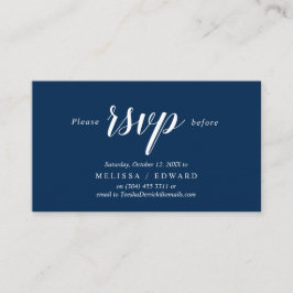 Elegant Rustic, marinblått, OSA-svar, svar Tilläggskort