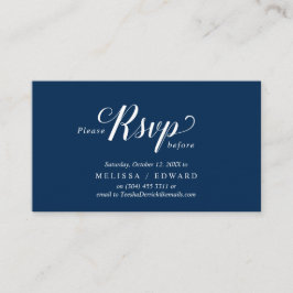Elegant Rustic, marinblått, OSA-svar, svar Tilläggskort