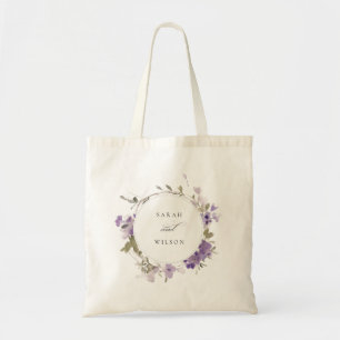 Elegant Rustic Meadow Lilac Blommigt Utandning Brö Tygkasse