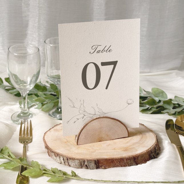 Elegant Rustic Minimalist Botanical Bröllop Bord (Skapare uppladdad)