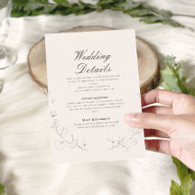 Elegant Rustic Minimalist Botanical Bröllop Detail