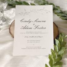 Elegant Rustic Minimalist Botanical Bröllop