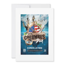 Elegant & Rustic Modern Columbus Day-inbjudan 