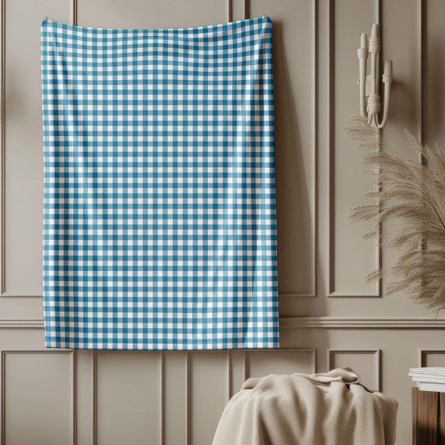 Elegant Rustic Navy Blue Blanket Play Mönster Fleecefilt (Elegant Rustic Navy Blue Blanket Plaid Pattern)