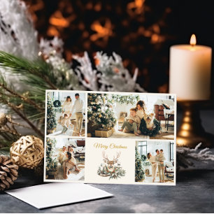 Elegant Rustic Noël julfotkort Julkort