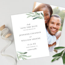 Elegant Rustic Olive Watercolor Bröllop