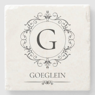 Elegant Rustic Personlig Stenunderlägg