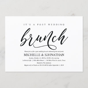 Elegant Rustic Post Bröllop Brunch-inbjudan Inbjudningar