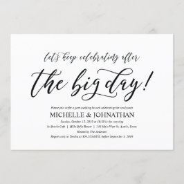 Elegant Rustic Post Bröllop Brunch Inbjudningskort