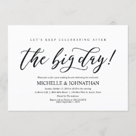 Elegant Rustic Post Bröllop Brunch Inbjudningskort