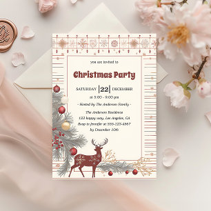 Elegant Rustic Ren Julfest Inbjudningar