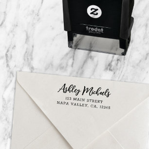 Elegant Rustic Returadress Self-Inking Frimärke Självfärgande Stämpel