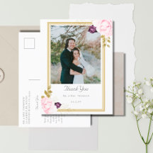 Elegant Rustic Ro Guld Bröllop Photo Tack