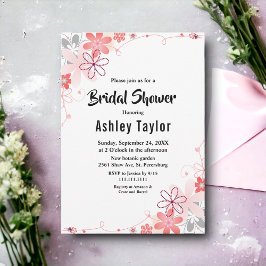 Elegant Rustic Ro sommarBlommigt Möhippa Inbjudningar