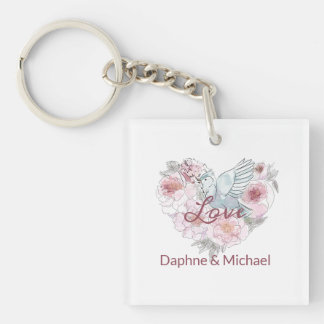 Elegant Rustic Rosa Modern Chic Heart-skript