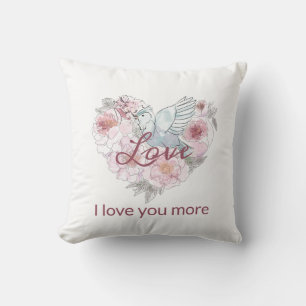 Elegant Rustic Rosa Modern Chic Heart-skript Kudde