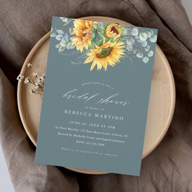 Elegant Rustic SolrosMöhippa Inbjudningar (Skapare uppladdad)