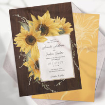 Elegant Rustic Sunwers, Fall Wedding