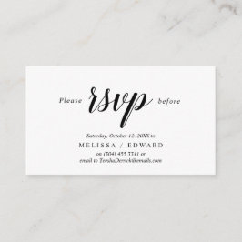 Elegant Rustic, Svart skript, OSA-svar, Svara Tilläggskort