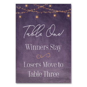 Elegant Rustic Tea Ljus Lila Bunco Bord One Bordsnummer