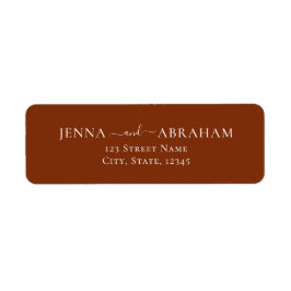 Elegant Rustic Terracotta Return-adressetikett Returadress Etikett