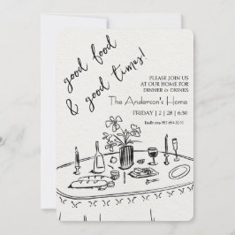 Elegant Rustic Thanksgiving Dinner Inbjudningar