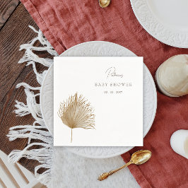Elegant Rustic Torkad Handflatan Boho Baby Shower Pappersservett