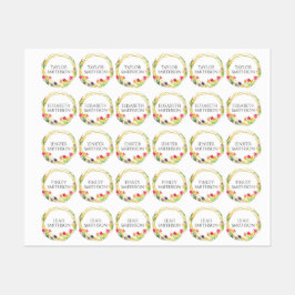 Elegant Rustic Tulip Vår blommor Lägg till ditt na Klistermärke