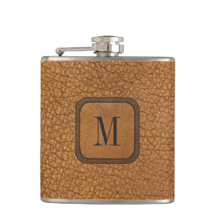 Elegant Rustic Vintage Modern Leather Monogram Fickplunta