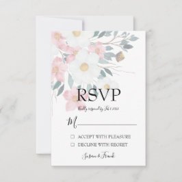 Elegant Rustic Watercolor-Blommigt OSA Kort