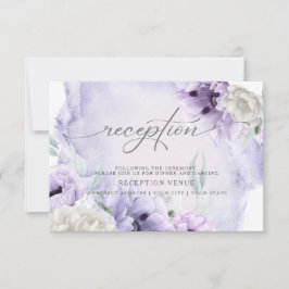 Elegant Rustic Watercolor Violet Poppies Inbjudningar