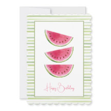 Elegant Rustic Watermelon Grattis på födelsedagen